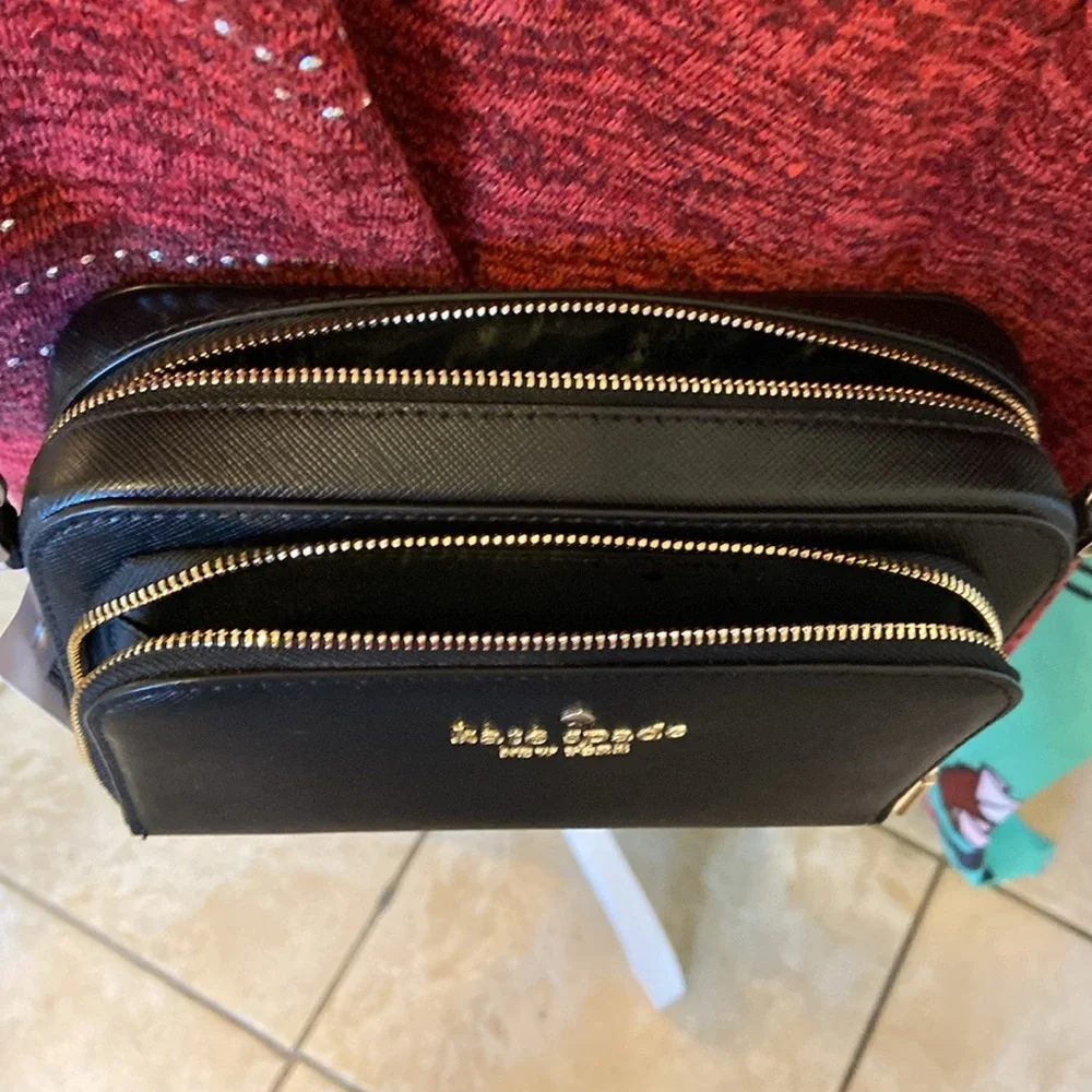 Kate spade Staci zip around mini black leather Crossbody - Picture 5 of 14